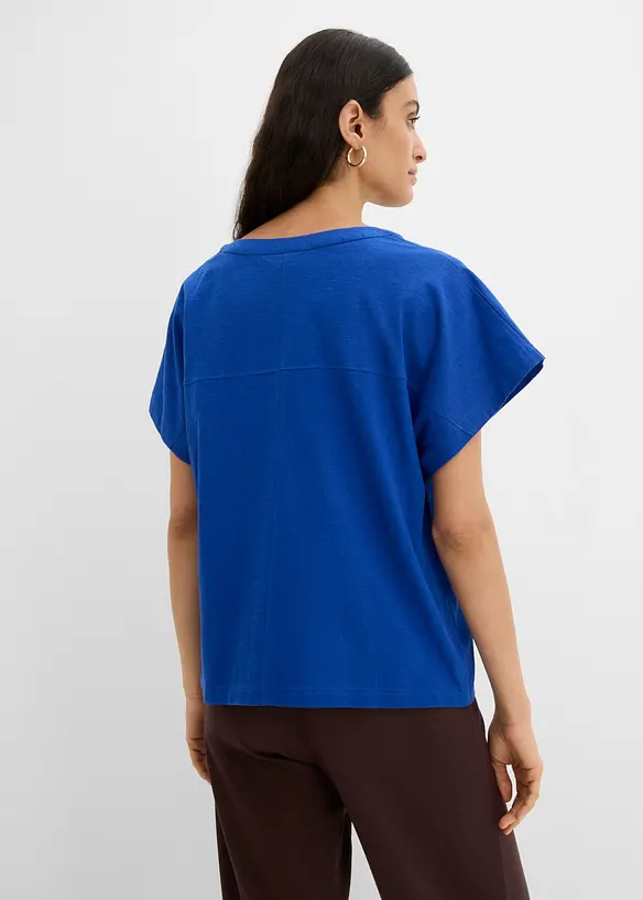 Tunika-Shirt in blau von hinten (im Anschnitt) - bonprix