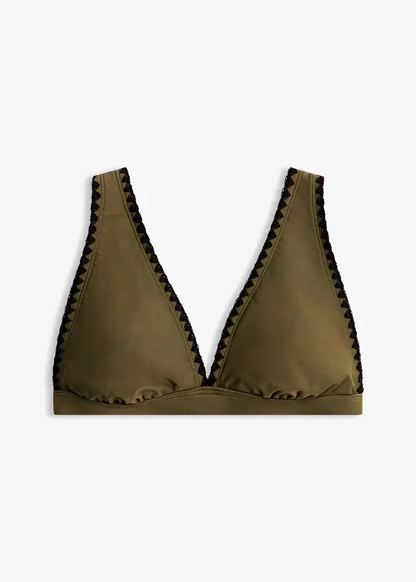 Triangel-Bikinioberteil in grün von vorne - bonprix