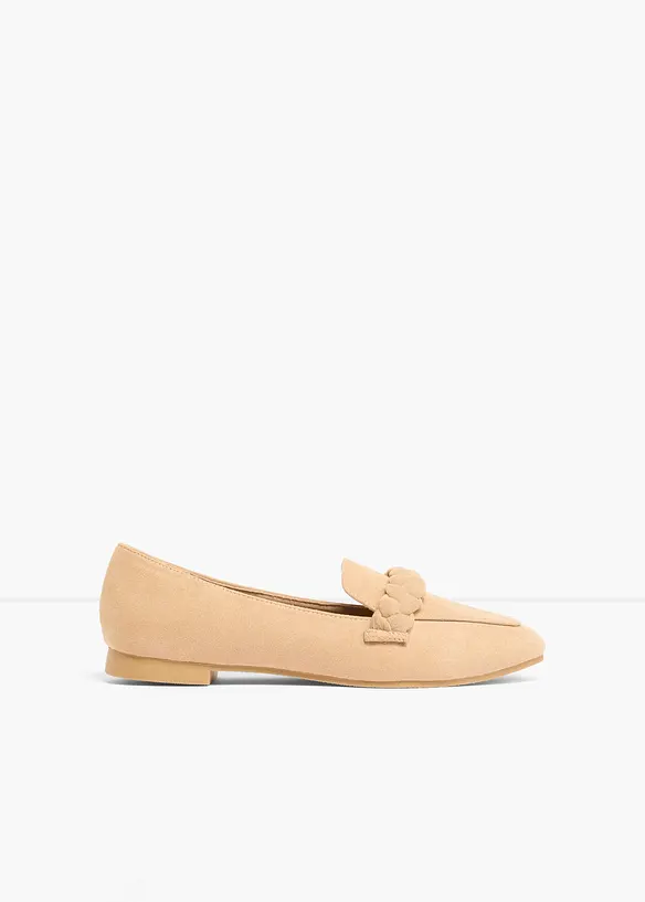 Loafer mit Flechtdetails in braun - bonprix