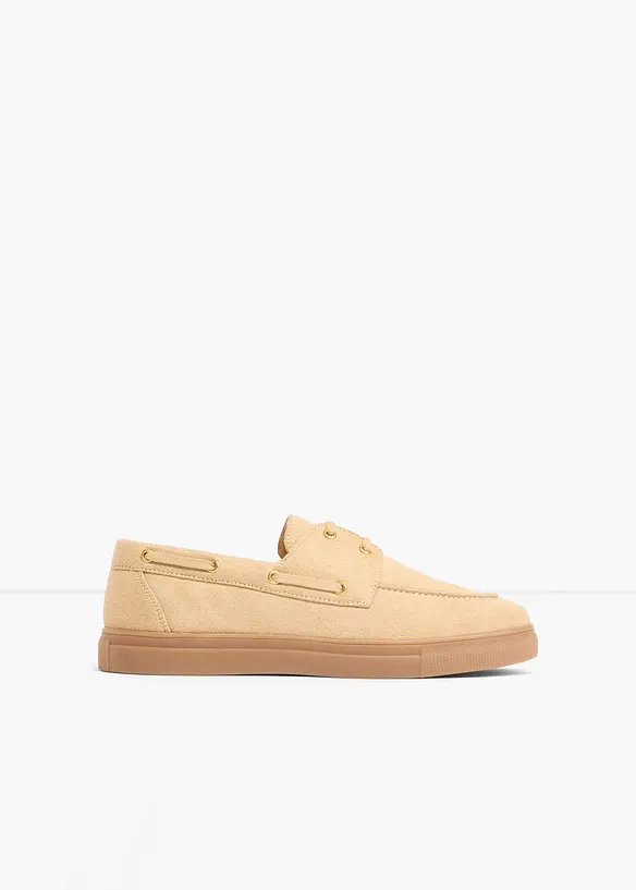 Loafer mit Schnürung in beige - bonprix