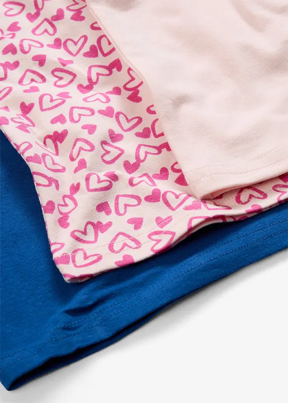Unterhemd mit weicher Baumwolle und Satin-Schleife (5er Pack) in rosa - bonprix