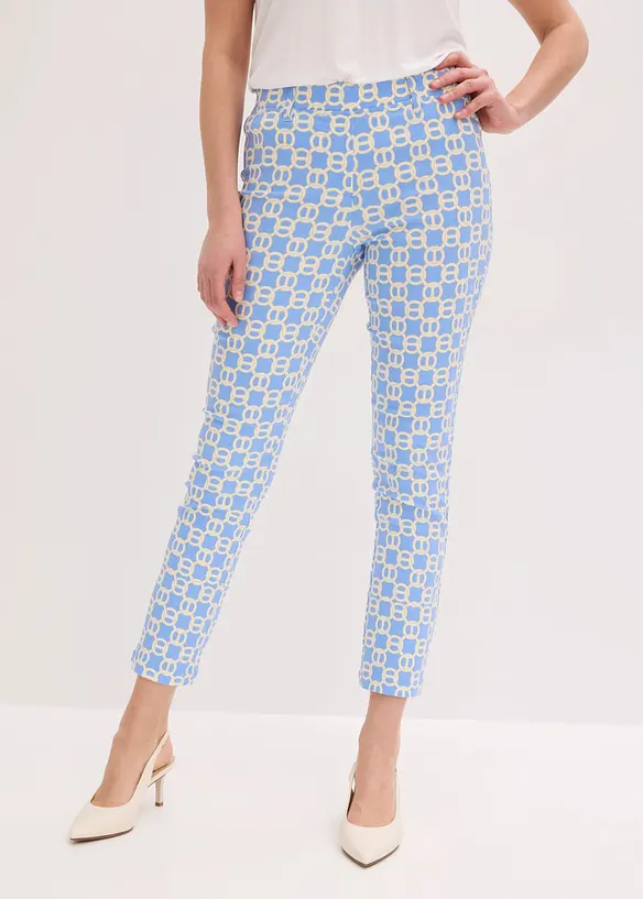 7/8 Stretch-Hose aus Bengalin in blau von vorne - bonprix