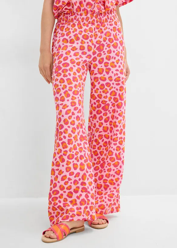 Musselin-Schlupfhose aus reiner Baumwolle in rosa von vorne - bonprix Musselin-Schlupfhose aus reiner Baumwolle in rosa von vorne - bonprix