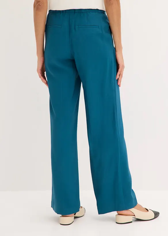 Leichte Marlenehose mit Viskose in petrol von hinten - bonprix Leichte Marlenehose mit Viskose in petrol von hinten - bonprix