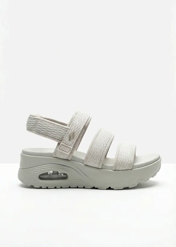 Skechers Sandalen mit Memory Foam in weiß von vorne - Skechers