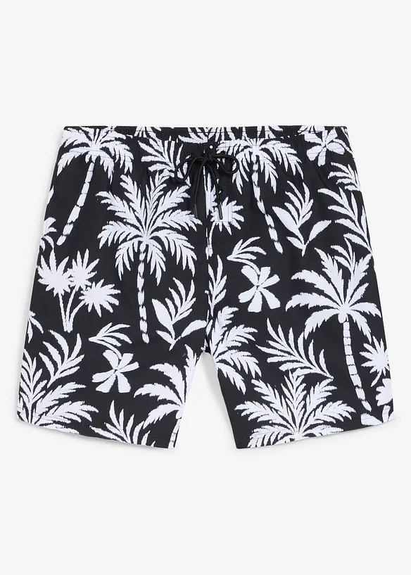 Badeshorts mit seitlichen Taschen in schwarz von vorne - bonprix