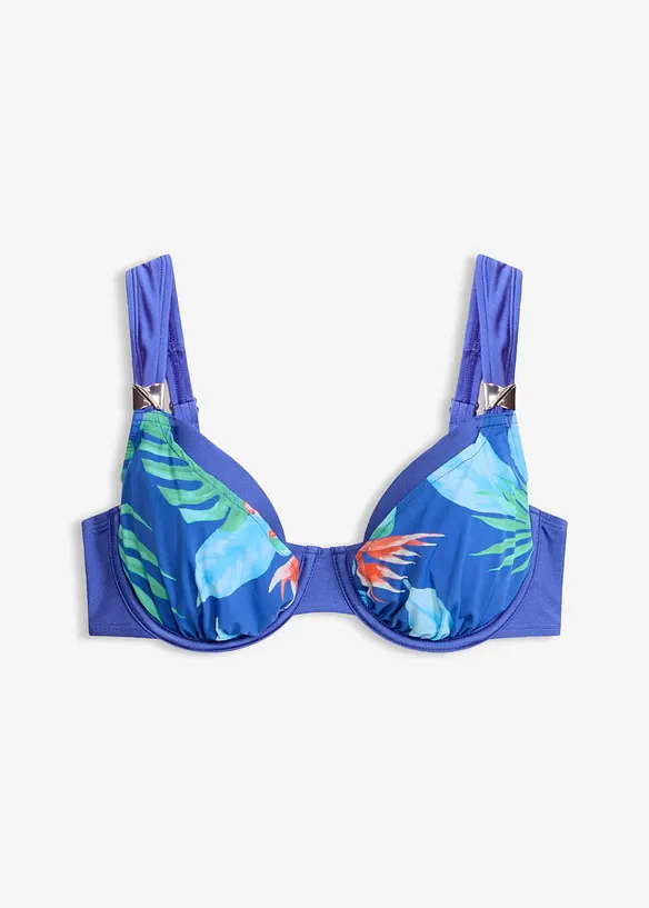 Bügel-Bikinioberteil in blau von vorne - bonprix