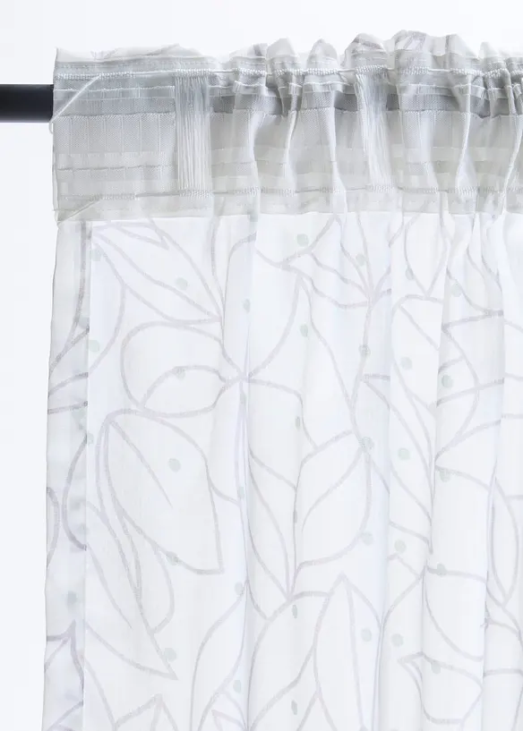 Vorhänge aus recyceltem Polyester (2er Pack) in weiß - bonprix