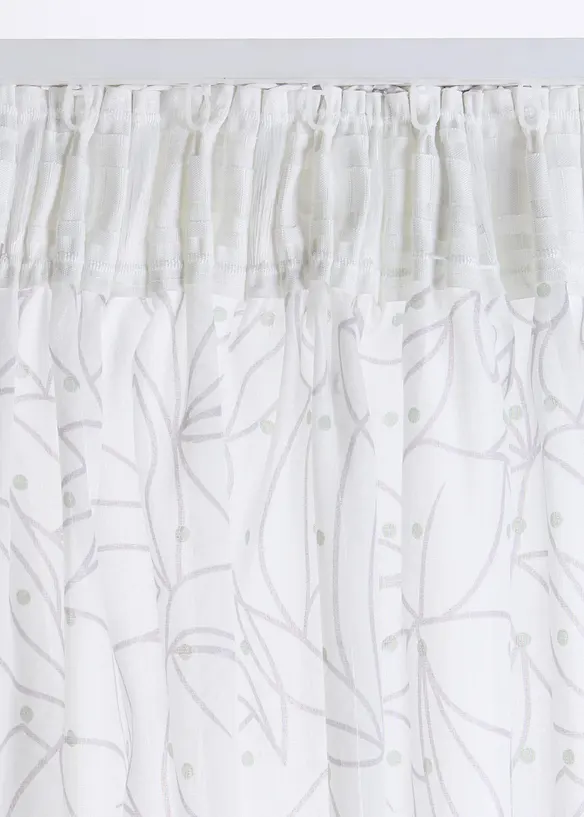 Vorhänge aus recyceltem Polyester (2er Pack) in weiß - bonprix