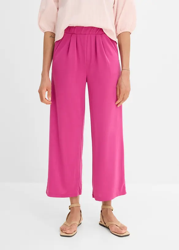 Jersey-Hose aus softem Viskose-Mix in pink von vorne - bonprix Jersey-Hose aus softem Viskose-Mix in pink von vorne - bonprix