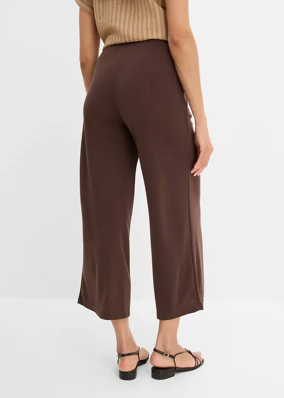 Jersey-Hose aus softem Viskose-Mix in braun von hinten - bonprix Jersey-Hose aus softem Viskose-Mix in braun von hinten - bonprix