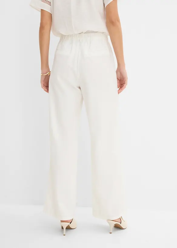 Marlenehose mit Lyocell in weiß von hinten - bonprix Marlenehose mit Lyocell in weiß von hinten - bonprix