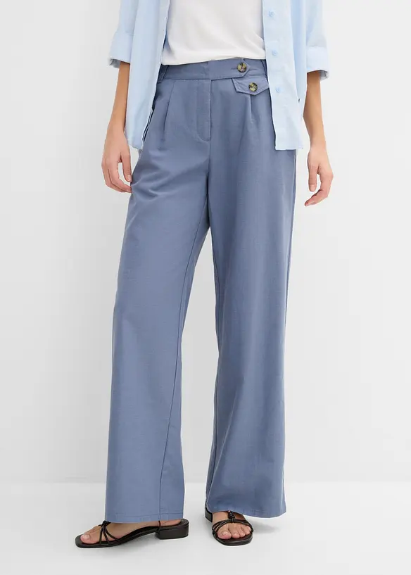 Marlenehose mit Lyocell in blau von vorne - bonprix Marlenehose mit Lyocell in blau von vorne - bonprix