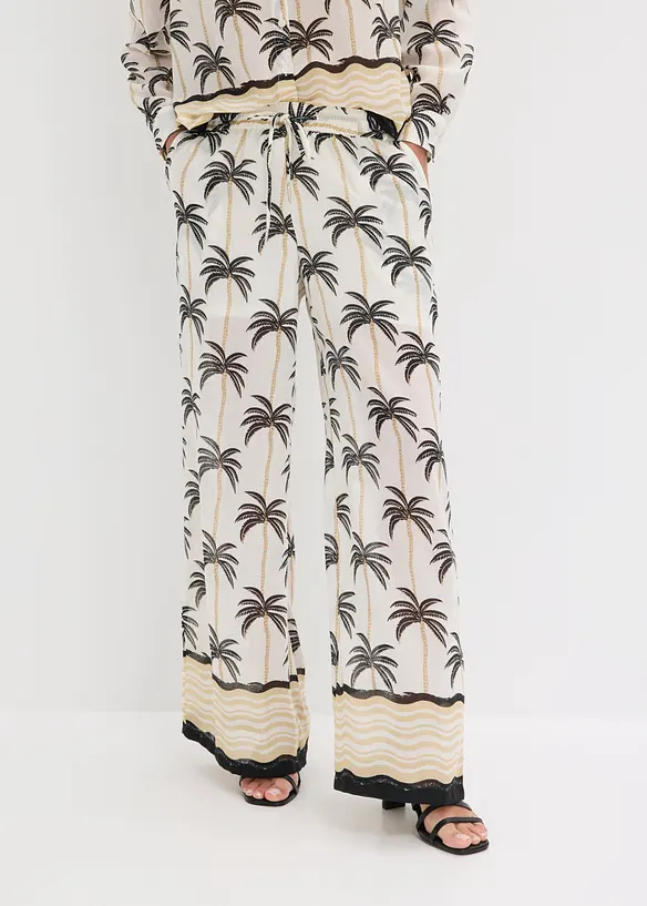 Palazzo-Hose in weiß von vorne - bonprix Palazzo-Hose in weiß von vorne - bonprix