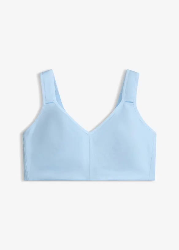 Sport BH mit mittlerem Halt in blau von vorne - bonprix
