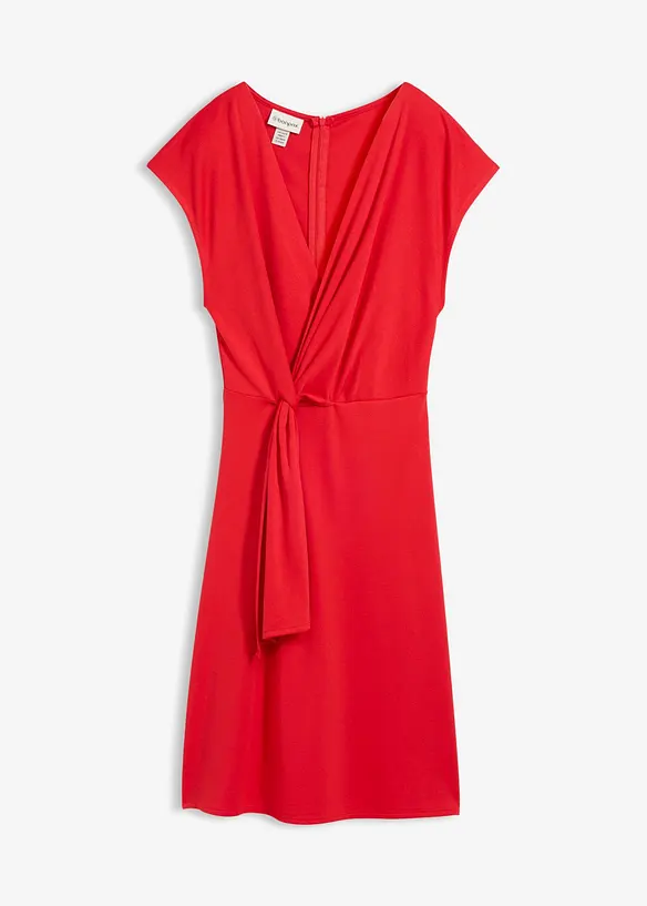Midikleid aus Punto di Roma in rot von vorne - bonprix Midikleid aus Punto di Roma in rot von vorne - bonprix