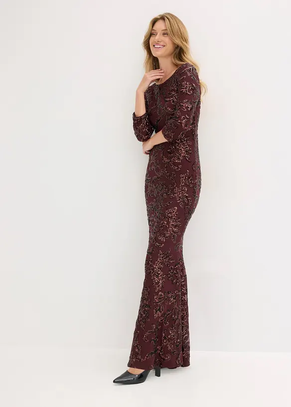 Paillettenkleid mit Rückenausschnitt in rot von vorne (Totalaufnahme) - bonprix Paillettenkleid mit Rückenausschnitt in rot von vorne (Totalaufnahme) - bonprix