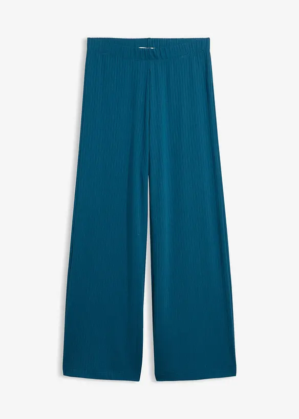 Palazzo-Hose mit Bequembund in petrol von vorne - bonprix Palazzo-Hose mit Bequembund in petrol von vorne - bonprix