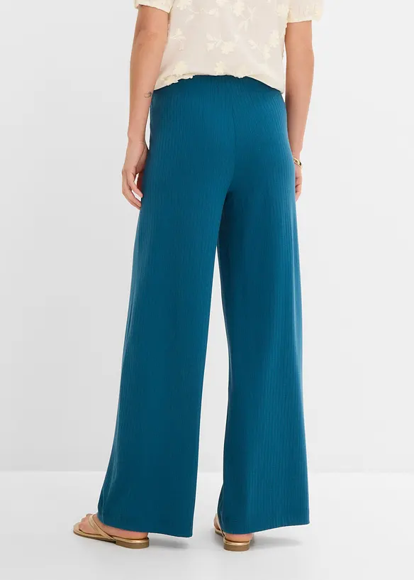Palazzo-Hose mit Bequembund in petrol von hinten - bonprix Palazzo-Hose mit Bequembund in petrol von hinten - bonprix