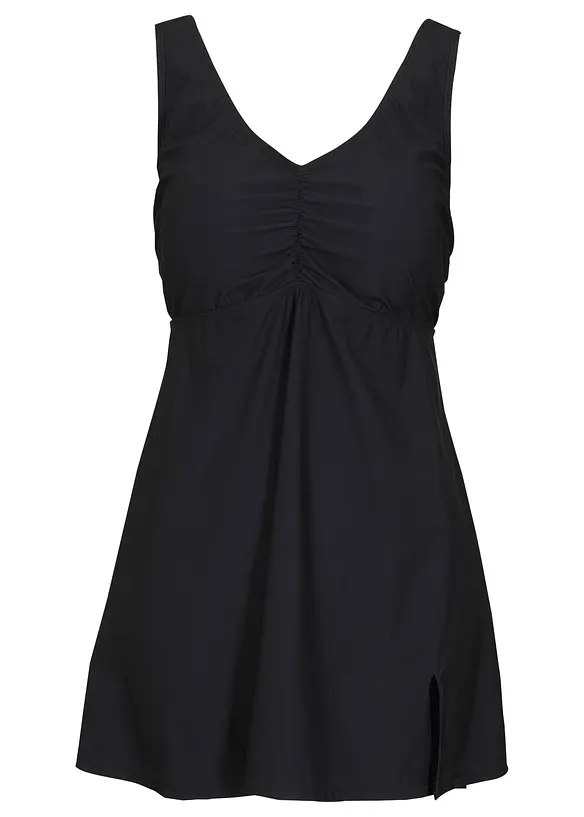 Medium Shape-Badekleid in schwarz von vorne - bonprix