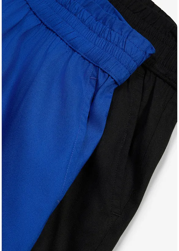 Schlupf-Shorts aus softer Viskose (2er Pack) in schwarz - bonprix