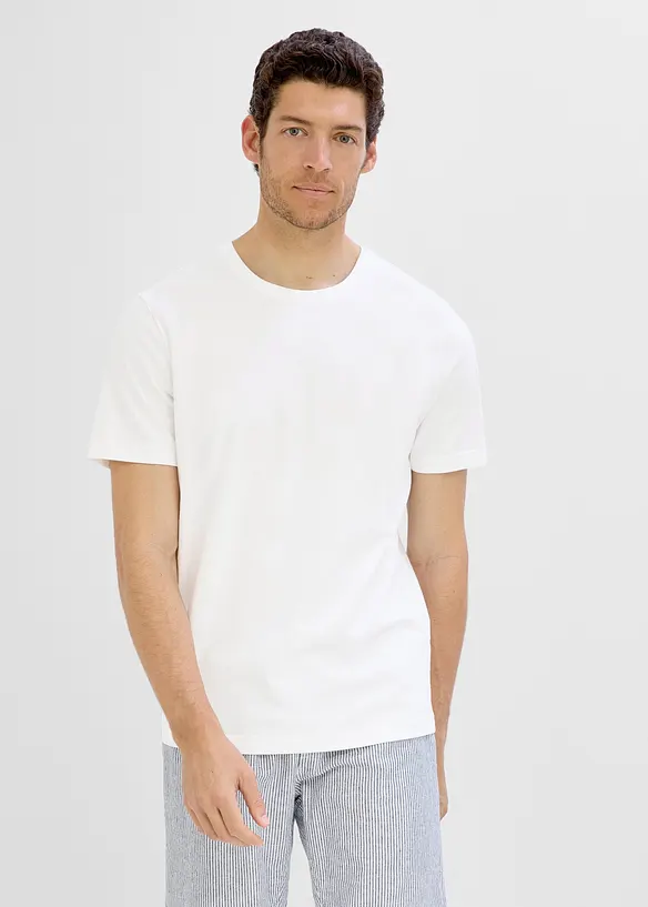 T-Shirt aus reiner Bio-Baumwolle in weiß von hinten (im Anschnitt) - bonprix