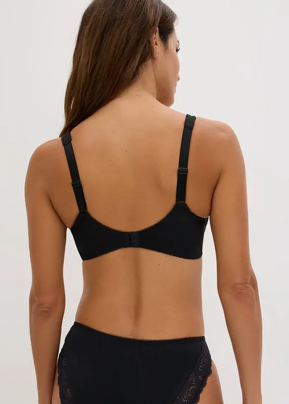 Minimizer-BH mit gepolsterten Trägern in schwarz von hinten (im Anschnitt) - bonprix