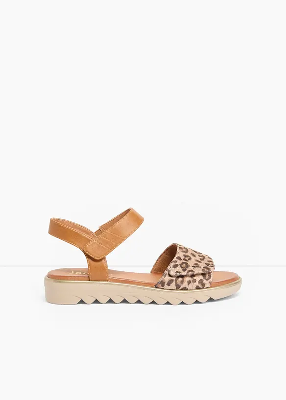 Jana Komfort-Sandalen in bequemer Weite in beige - Jana