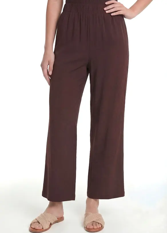 Jersey-Hose aus Viskose-Mix in braun von vorne - bonprix Jersey-Hose aus Viskose-Mix in braun von vorne - bonprix
