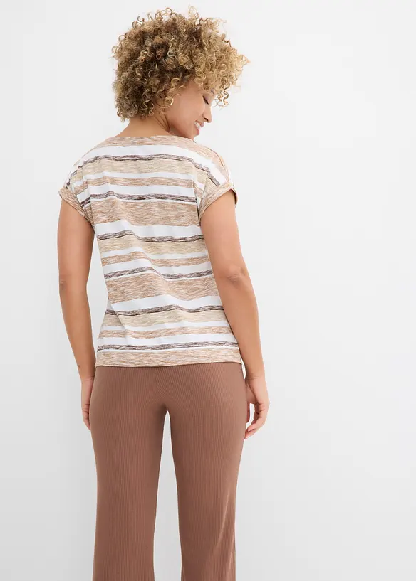 T-Shirt aus reiner Bio-Baumwolle in braun von hinten (im Anschnitt) - bonprix T-Shirt aus reiner Bio-Baumwolle in braun von hinten (im Anschnitt) - bonprix