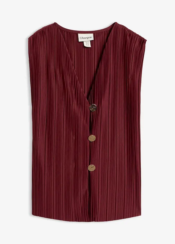 Top mit Plissee in rot von vorne - bonprix Top mit Plissee in rot von vorne - bonprix