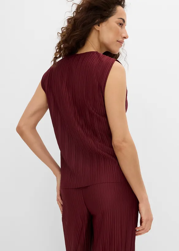 Top mit Plissee in rot von hinten (im Anschnitt) - bonprix Top mit Plissee in rot von hinten (im Anschnitt) - bonprix