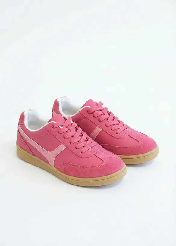 Sneaker im Retrolook in pink - bonprix