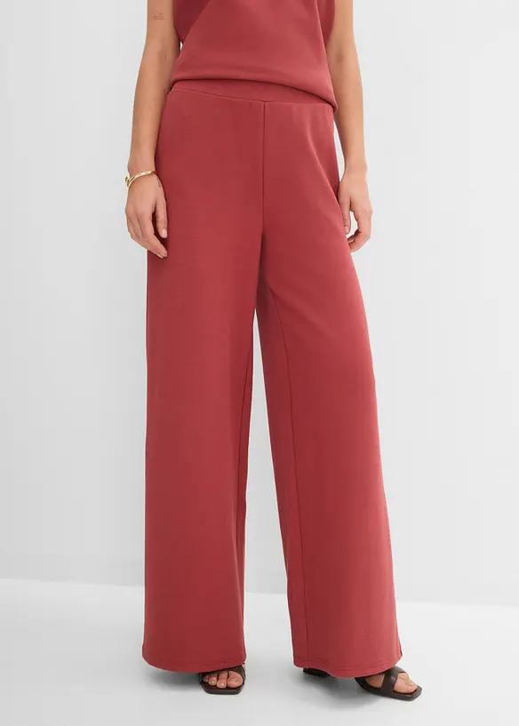 Marlenehose aus Piqué in rot von vorne - bonprix Marlenehose aus Piqué in rot von vorne - bonprix