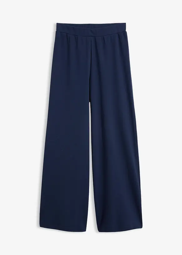 Marlenehose aus Piqué in blau von vorne - bonprix Marlenehose aus Piqué in blau von vorne - bonprix