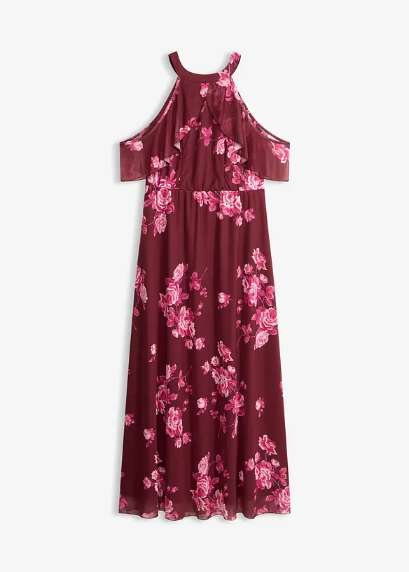 Maxikleid aus Mesh in rot von vorne - bonprix Maxikleid aus Mesh in rot von vorne - bonprix