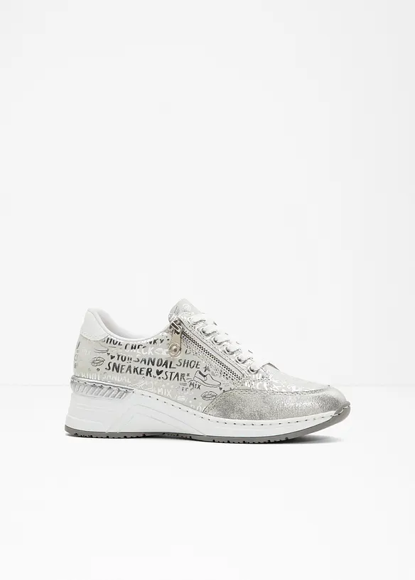 Rieker Komfort-Sneaker mit gepolsterter Innensohle in silber - Rieker