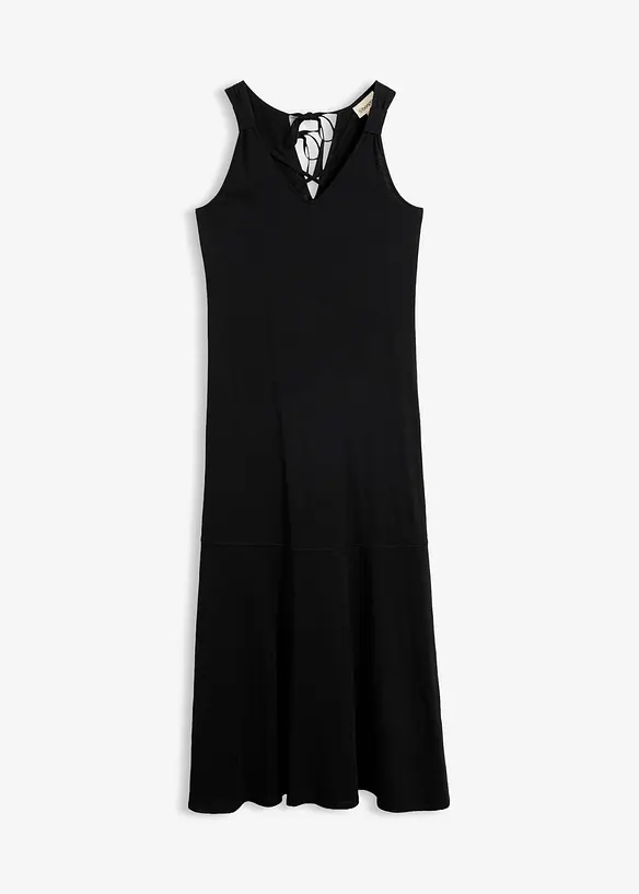 Trägerkleid aus reiner Bio-Baumwolle in schwarz von vorne - bonprix Trägerkleid aus reiner Bio-Baumwolle in schwarz von vorne - bonprix