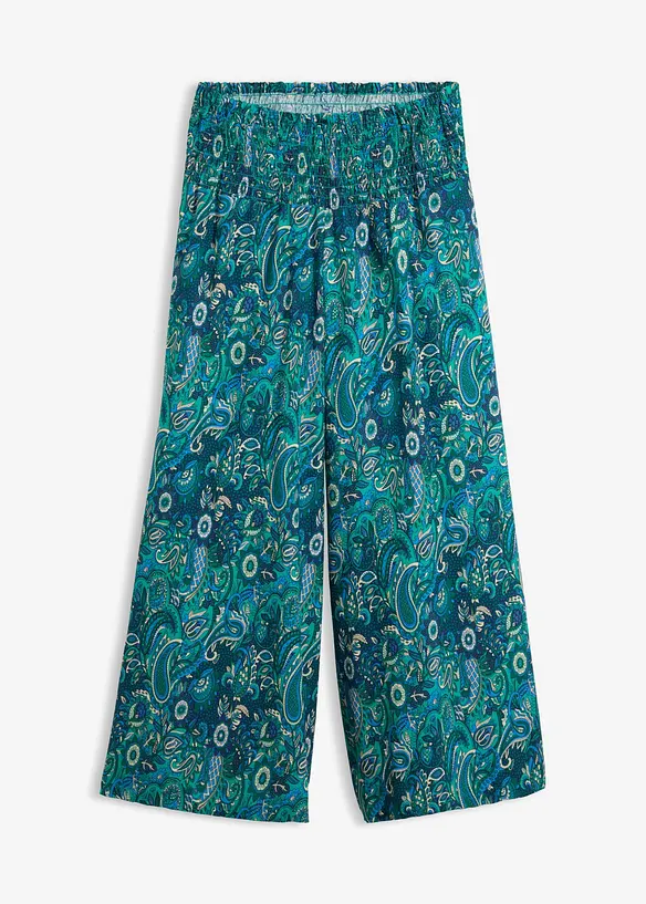 Palazzo-Hose aus fließender Viskose in grün von vorne - bonprix Palazzo-Hose aus fließender Viskose in grün von vorne - bonprix