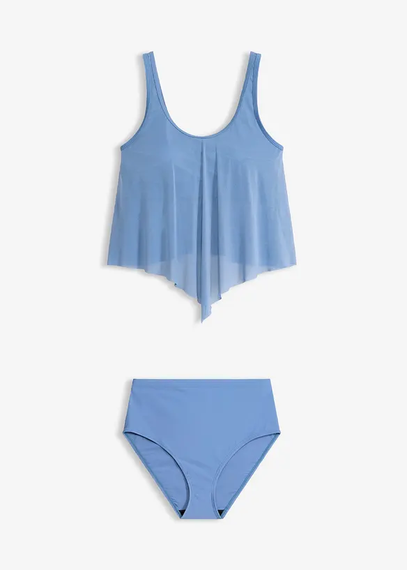 Tankini (2-tlg.Set) in blau von vorne - bonprix
