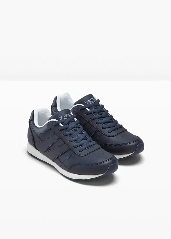 Sneaker aus Leder in blau - bonprix