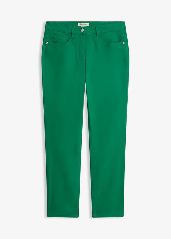 7/8 Stretch-Hose aus Twill in grün von vorne - bonprix