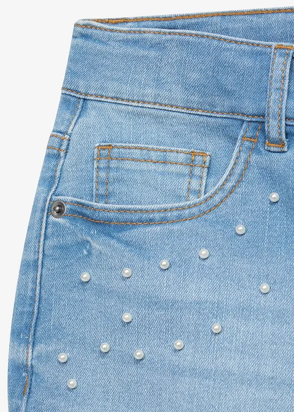 Jeans-Shorts Mid Waist in blau - bonprix