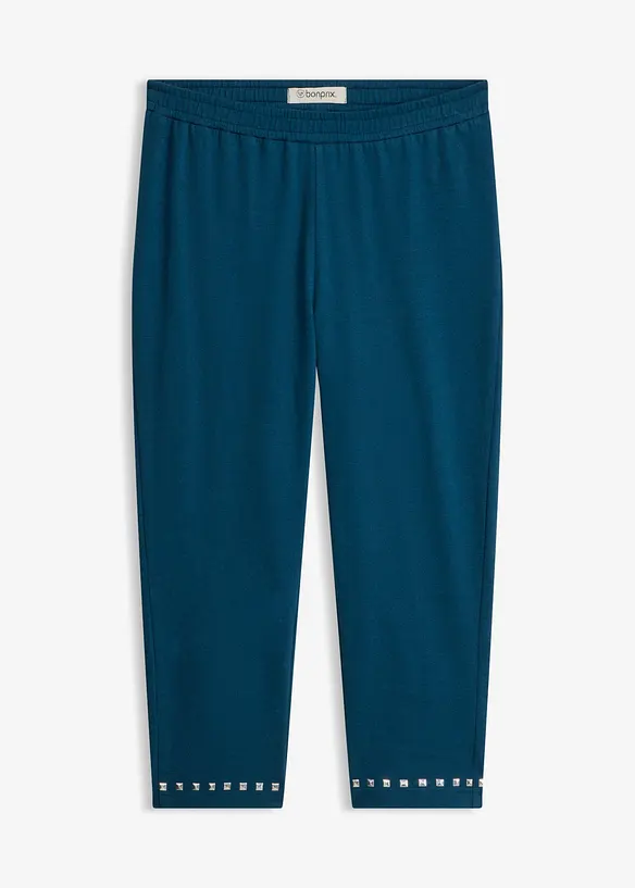 Capri-Leggings in petrol von vorne - bonprix