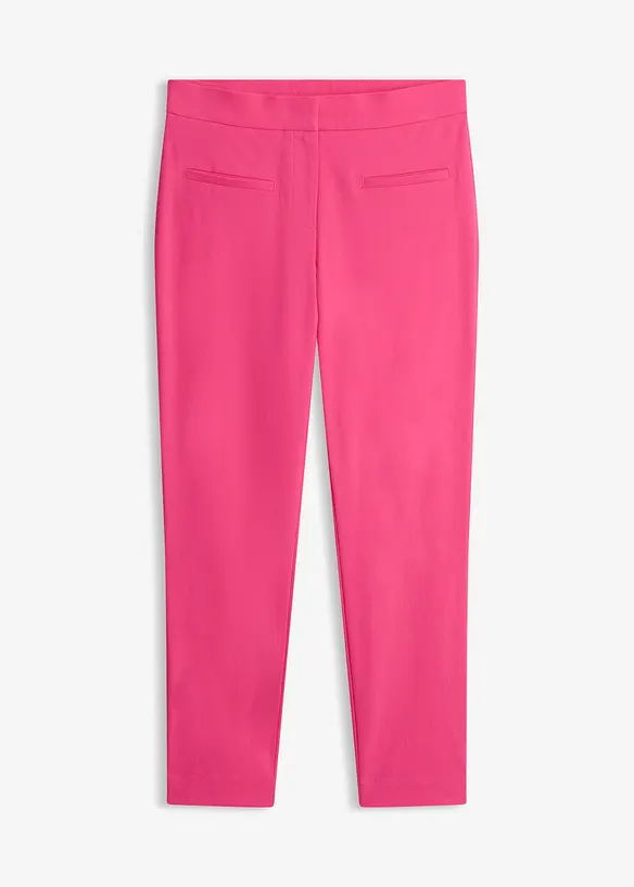 7/8-Hose aus elastischem Bengalin in pink von vorne - bonprix