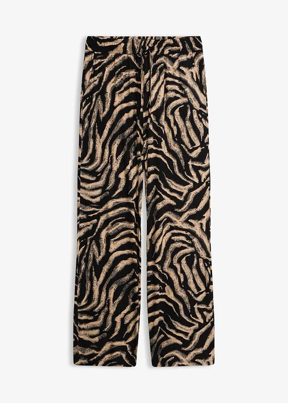 Jersey-Hose aus fließendem Viskose-Mix in schwarz von vorne - bonprix Jersey-Hose aus fließendem Viskose-Mix in schwarz von vorne - bonprix