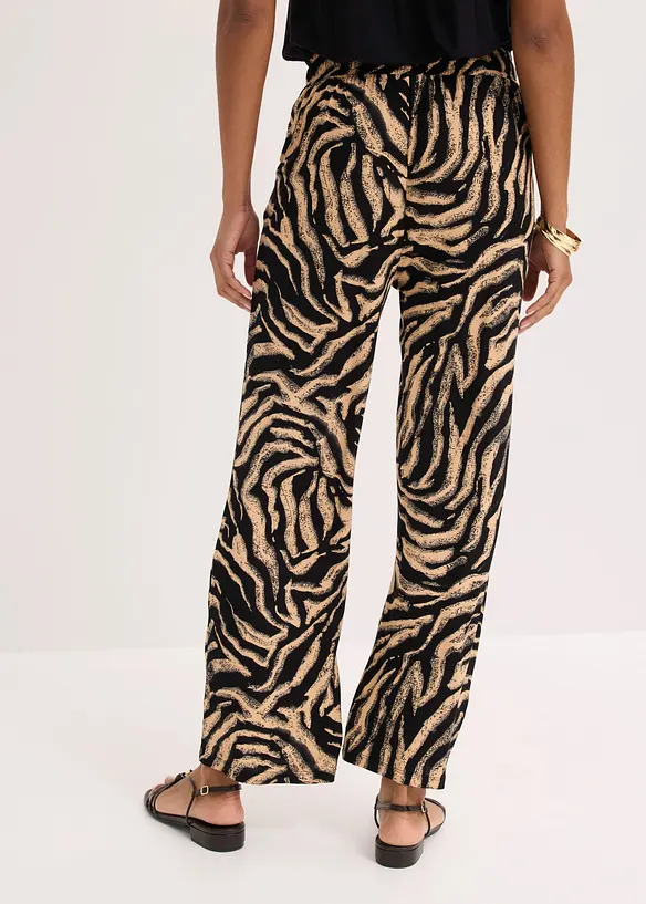 Jersey-Hose aus fließendem Viskose-Mix in schwarz von hinten - bonprix Jersey-Hose aus fließendem Viskose-Mix in schwarz von hinten - bonprix