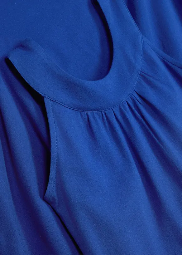 Maxi-Jerseykleid aus reiner Bio-Baumwolle in blau - bonprix