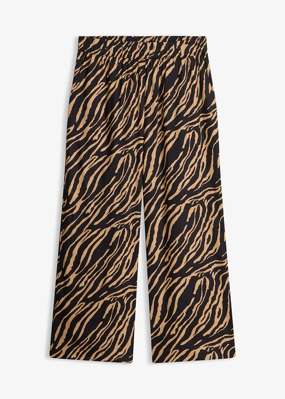 Schlupfhose aus Viskose in beige von vorne - bonprix