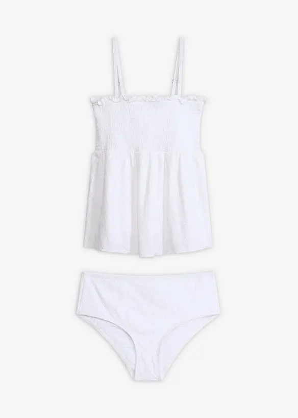 Tankini (2-tlg. Set) in weiß von vorne - bonprix